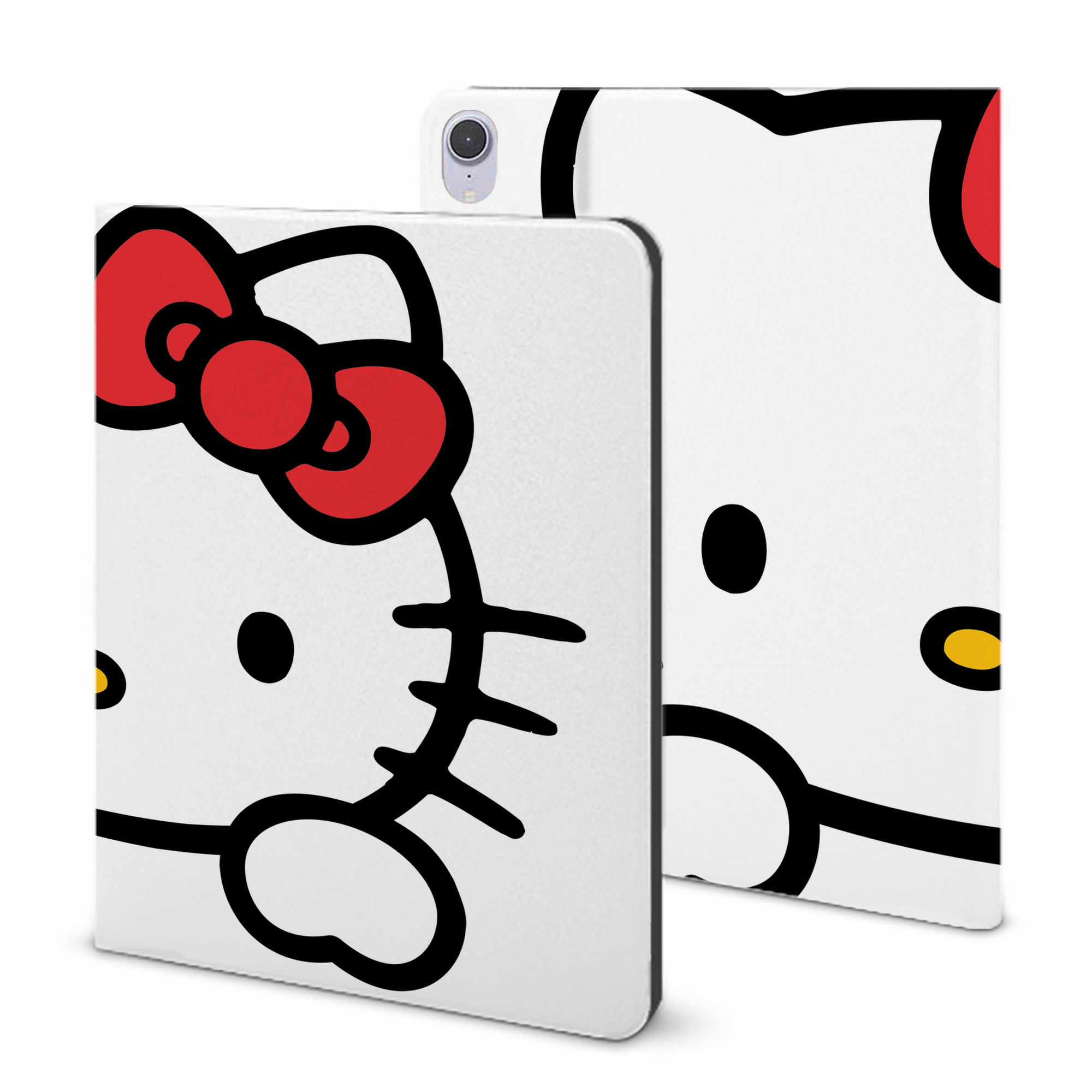 （画像用） Hello Kitty ハローキティ IPad ケース ブック型 PUレザー TPU 耐衝撃 軽量 薄型 ペン収納なし 全面保護 IPad 各モデル対応